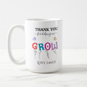 Mug Merci pour m'aider à grandir Appréciation de l'ens