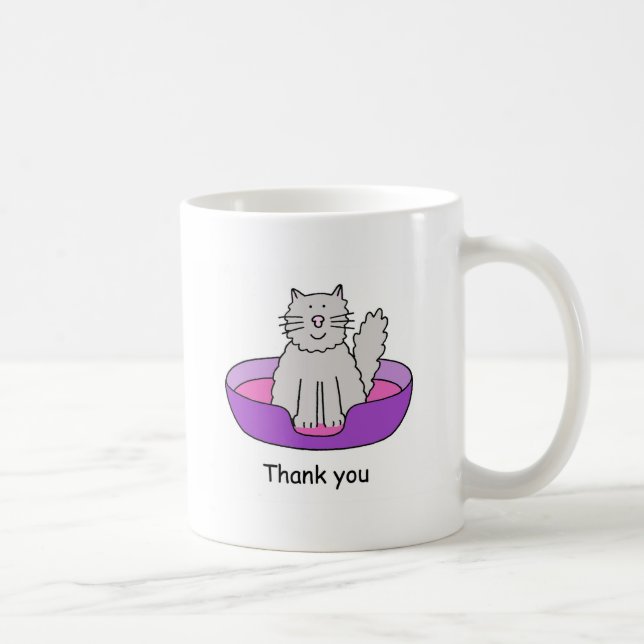 Mug Merci pour s'occuper du chat (Droite)