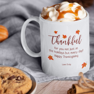 Mug Merci Pour Votre Thanksgiving Personnalisé