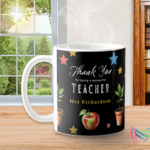 Merci Professeur Tableau Noir Pomme Personnalisé