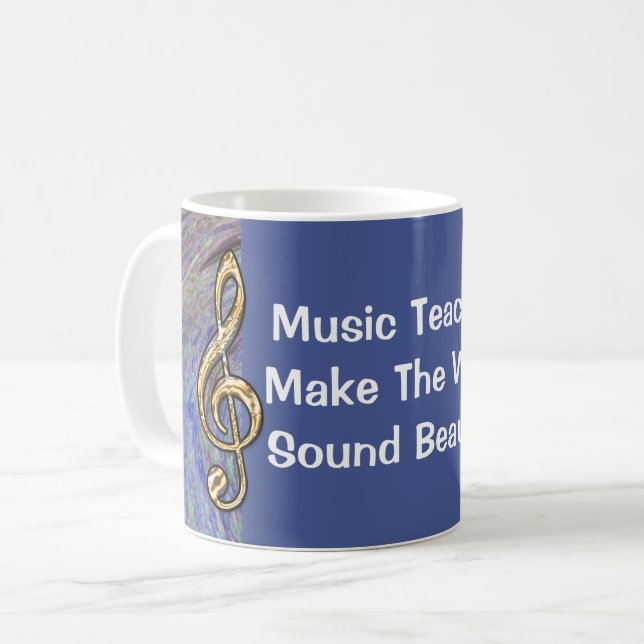 Mug Merci Spiral Enseignant de musique Appréciation de (Devant gauche)
