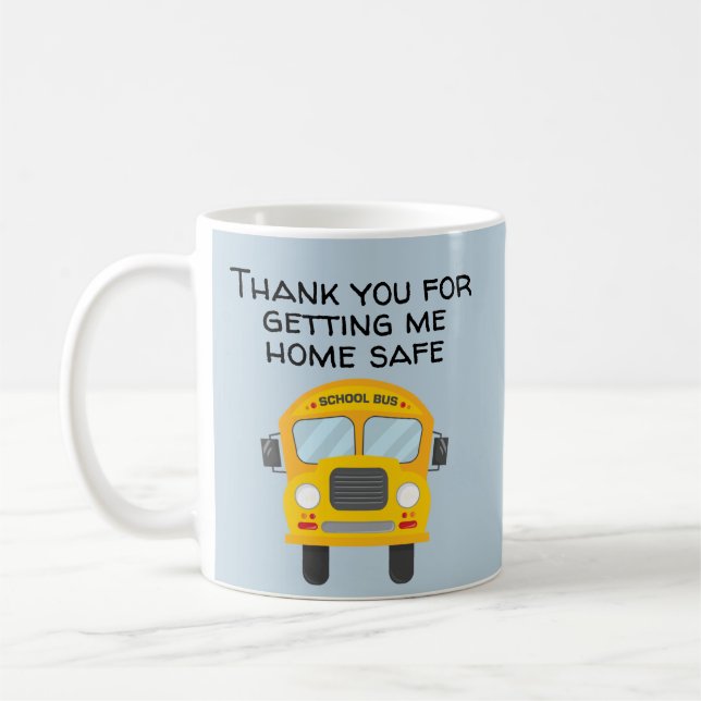 Mug Mercis de chauffeur d'autobus scolaire de (Gauche)