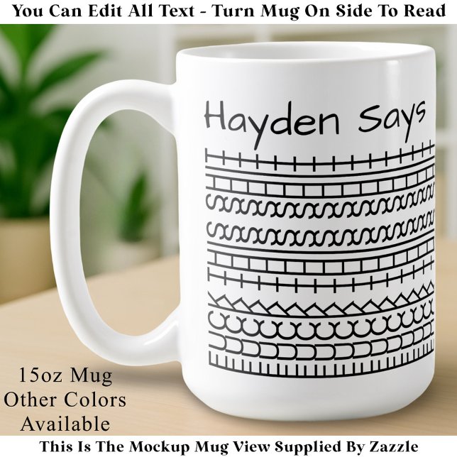 Mug Merde, Ce Message Caché 144BW Drôle pour le Bureau (Créateur téléchargé)