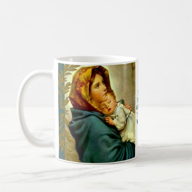 Mug Mère bénie tenant la branche de Jésus d'enfant (Gauche)