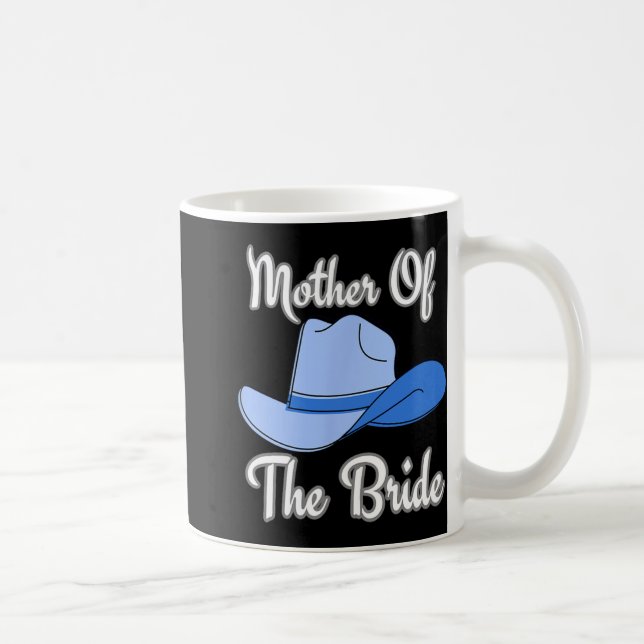 Mug Mère De La Mariée Mariage Occidental Blue Chapeau  (Droite)