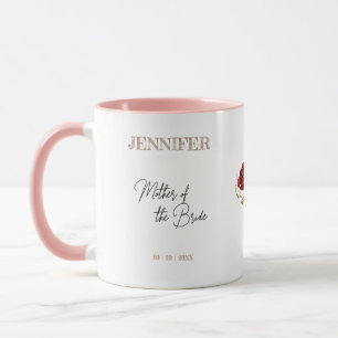 Mug Mère de la mariée Rouge Rose Bud