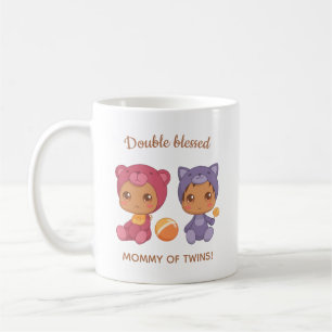 Mug Mère des jumeaux bébé chat ours Jumpsuit