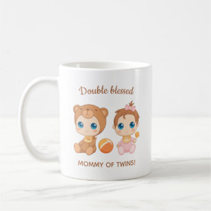 Mug Mère des jumeaux Bébé Fille Ours Jumpsuit