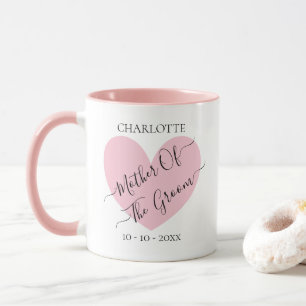 Mug Mère Du Coeur Rose Groom Personnalisée