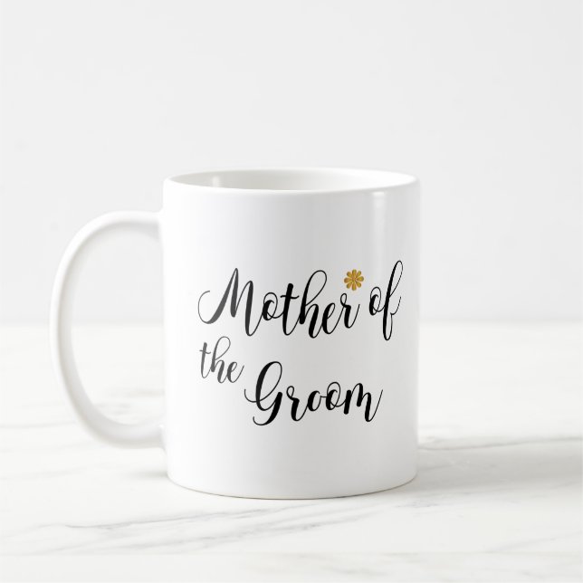 Mug Mère du Groom Texte noir (Gauche)