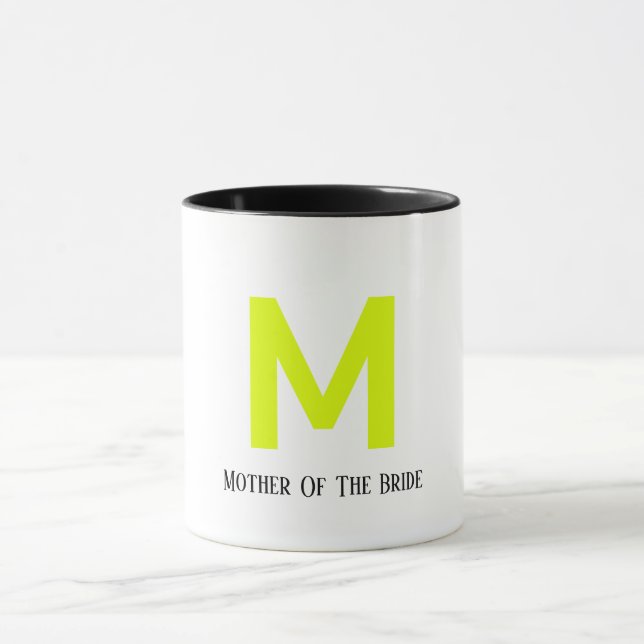 Mug Mère Du Mariage Fluorescent Jaune Fluorescent (Centre)
