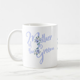 Mug Mère du Marié Lettre Florale Fête de Mariage