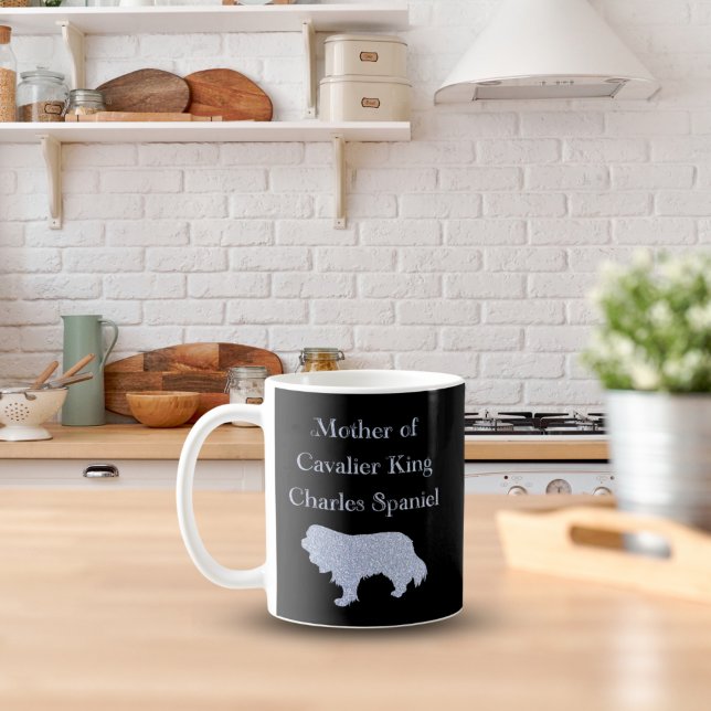 Mug Mère Du Roi Cavalier Charles Spaniel Argent (Créateur téléchargé)
