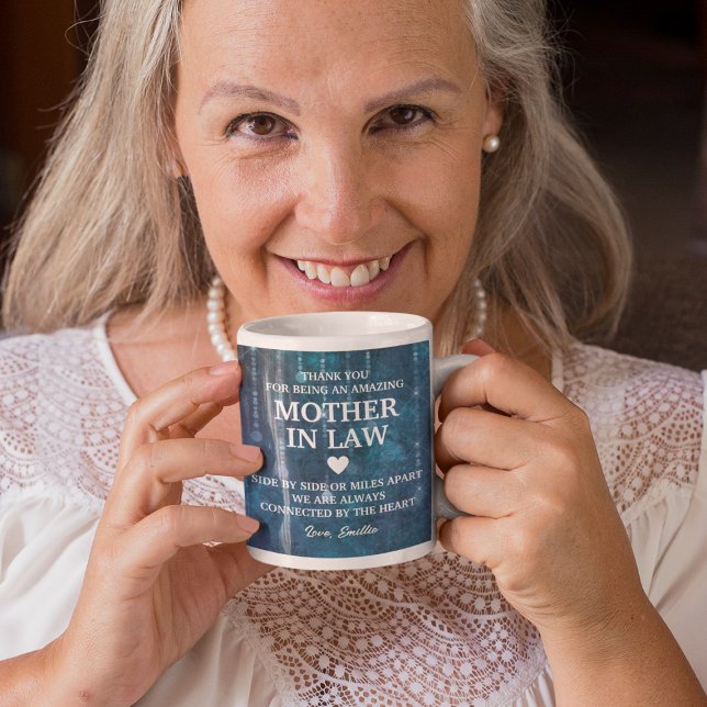 Mug Mère En Droit Merci Message Coeur Personnalisé (Mother In Law Thank You Heartfelt Message Custom Coffee Mug
)