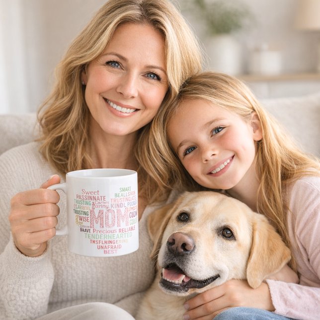 Mug Mère mère coeur mot art (Créateur téléchargé)