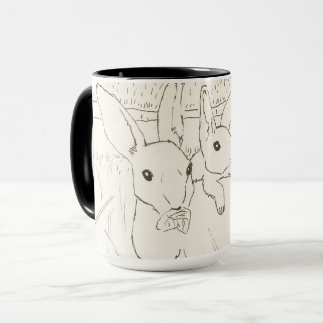Mug Mère mignonne lapin lapin lapin (Devant gauche)