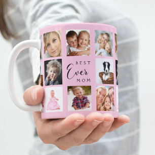 Mug Mère photo collage rose