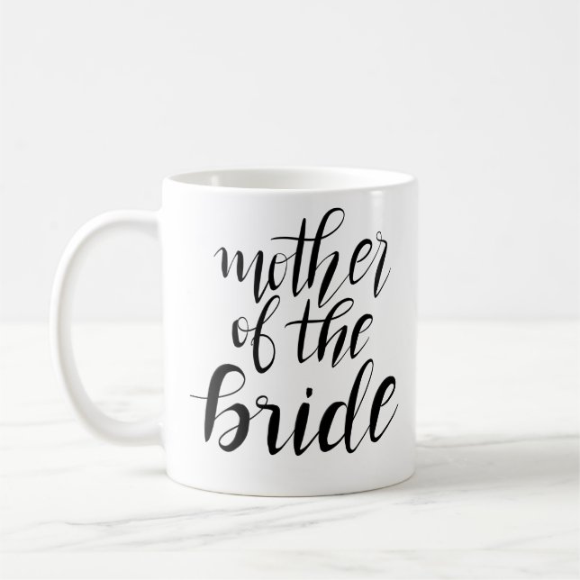 Mug Mère simple du mariage de typographie de jeune (Gauche)