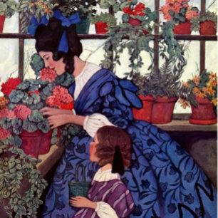 Mug Mère vintage et enfant en serre