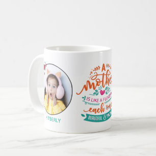 Mug Mères jour mignonne citation 2 modèle photo & noms