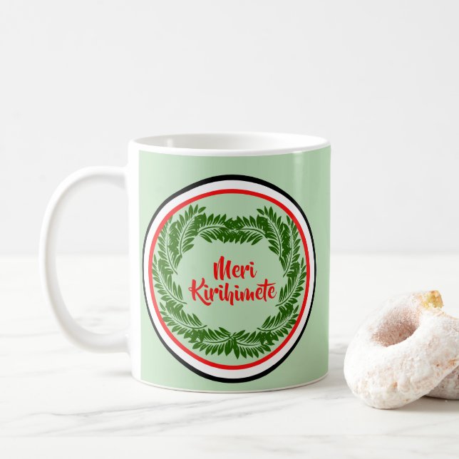 Mug Meri Kirihimete Maori Joyeux Noël (Avec donut)
