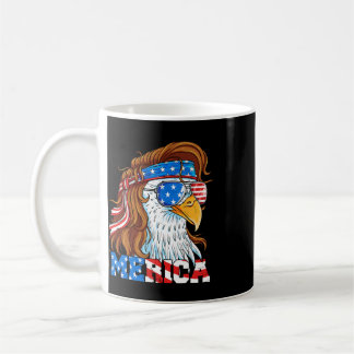 Mug Merica Eagle Mullet 4 juillet Drapeau américain Us