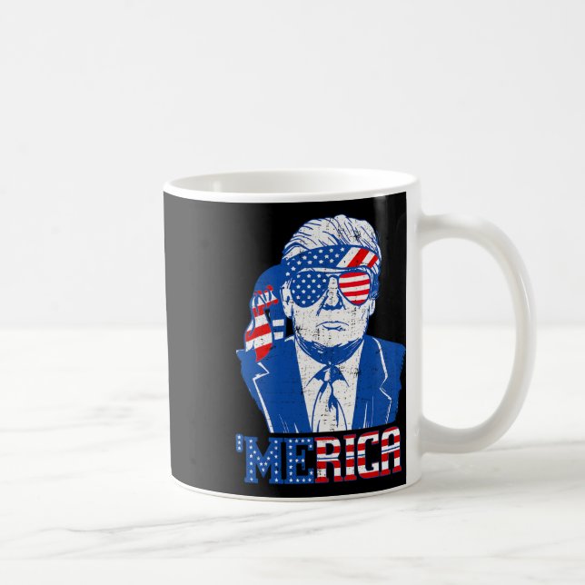 Mug Merica Trump 4 juillet heureux Trump Drapeau améri (Droite)