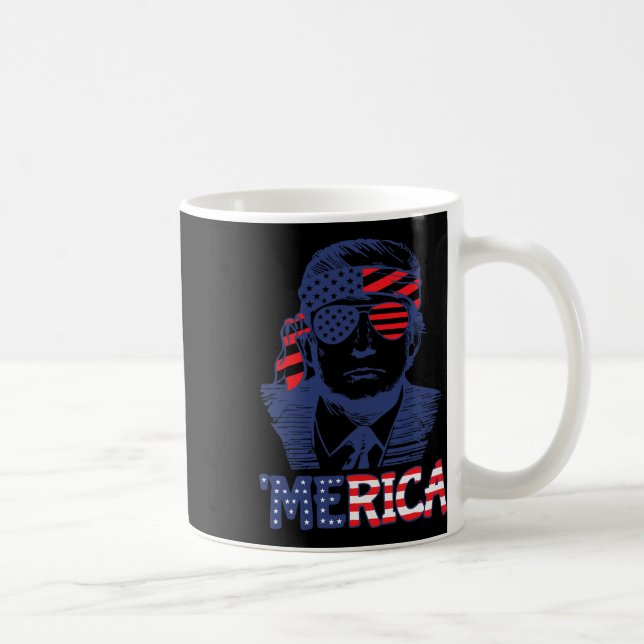 Mug Merica Trump 4 juillet heureux Trump Drapeau améri (Droite)