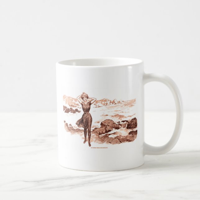 Mug Mermaid Beach Gibson Girl Victorian Antique (Droite)