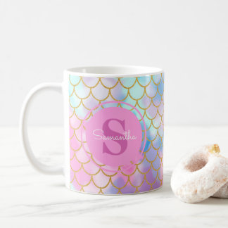 Mug Mermaid Scales or Parties scintillant Motif rose M