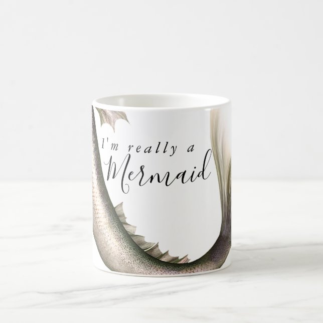 Mug #MermaidLife Im Really a Mermaid | Rose Gold Tail (Centre)