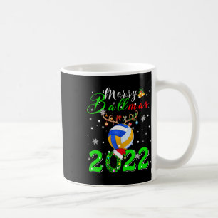 Mug Merry Ballmas 2022 Xmas Père Noël Reindeer Volleyb