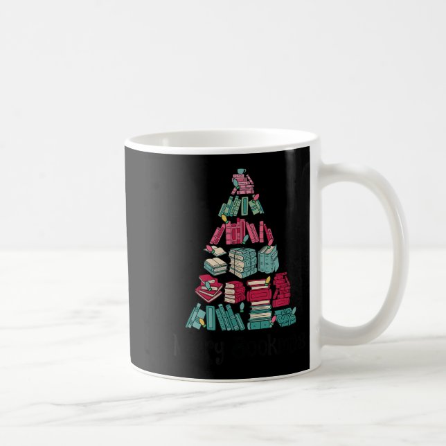 Mug Merry Bookmas Books Ne Tree Funny Reading Lover Ch (Droite)