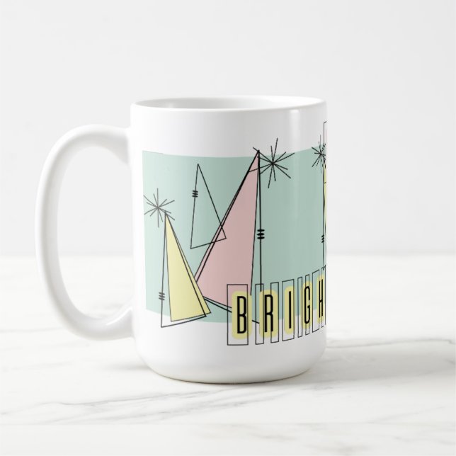 Mug Merry & Bright Mid Century Moderne Musique de vaca (Gauche)