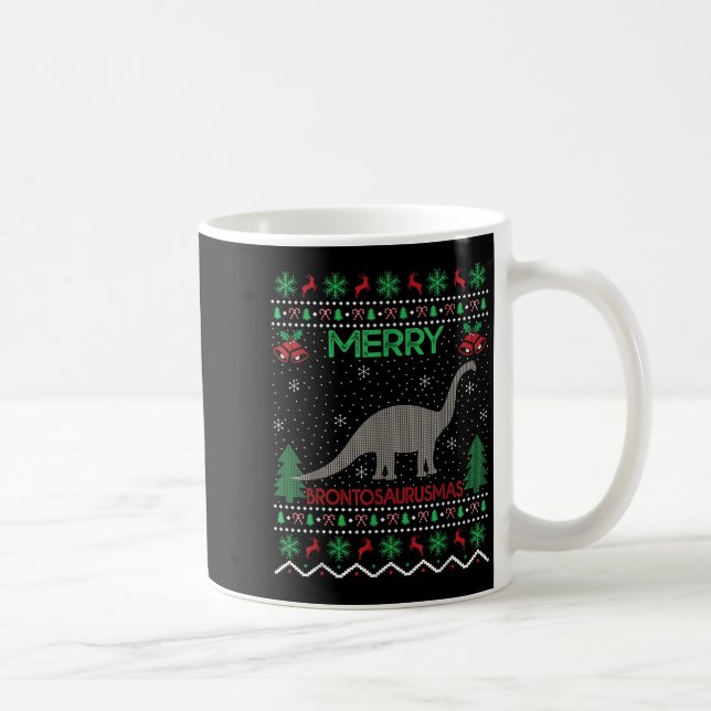 Mug Merry Brontosaurus Xmas Gift Ugly Brontosaurus Chr (Droite)