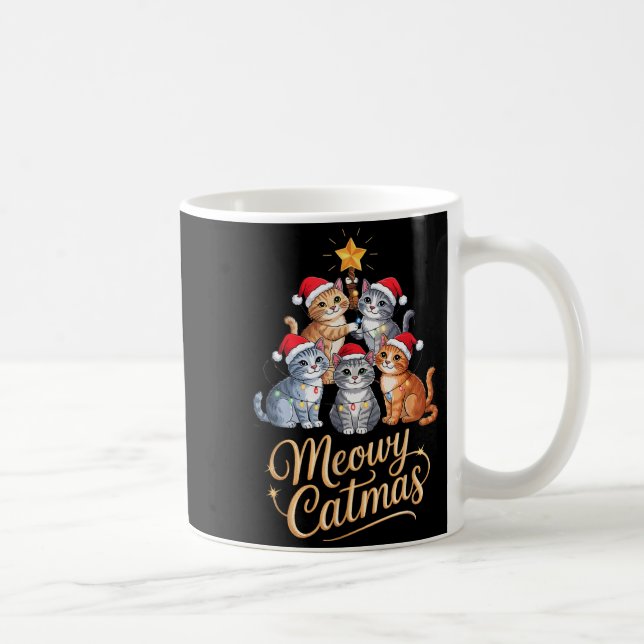 Mug Merry Catmas Funny Christmas Tree Matching Meowy X (Droite)