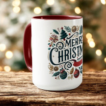 Merry Christmas Festive Ornamental Family