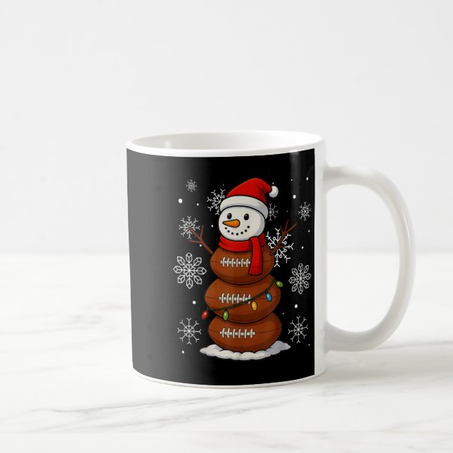 Mug Merry Christmas Football Snowman Holiday Srts Xmas (Droite)