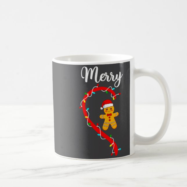 Mug Merry Christmas Gingerbread Couple Xmas Pajamas Ma (Droite)
