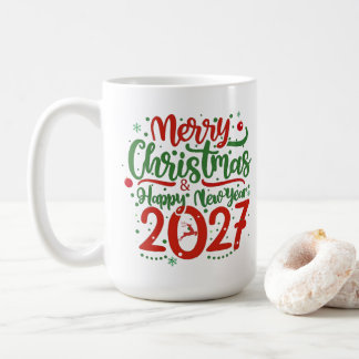 Mug Merry Christmas Happy New Year 2026 Reindeer