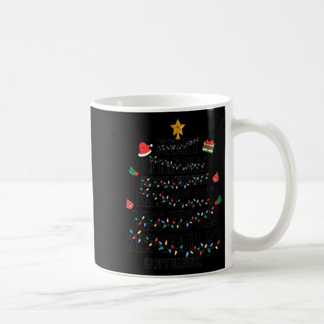 Mug Merry Christmas Kiss My Happy Hanukkah Funny Xmas  (Droite)