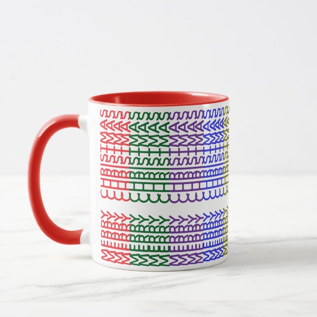 MUG MERRY CHRISTMAS LETTERING  (Gauche)
