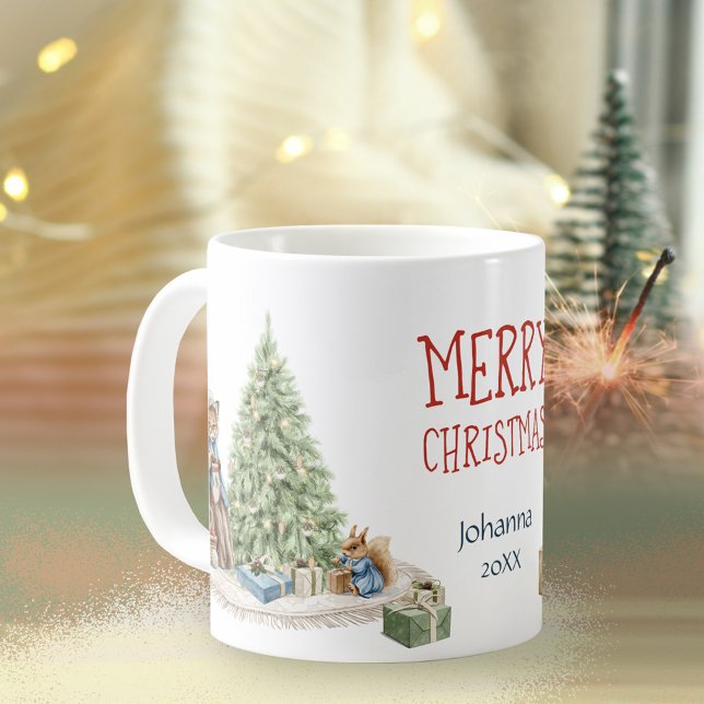 Mug Merry Christmas Nostalgic Cute Animal Keepsake (Merry Christmas Nostalgic Cute Animal Keepsake Coffee Mug ©Susanne Sachers - Sunny Mind 🌞)