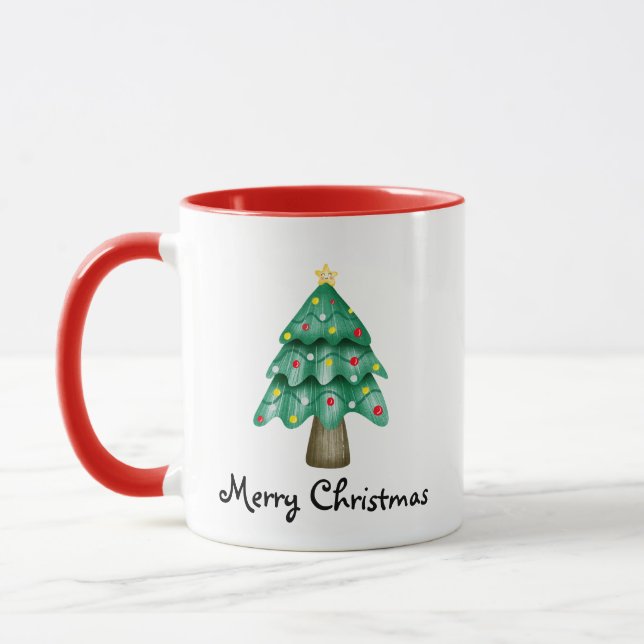 Mug Merry Christmas Personalized Photo  (Gauche)