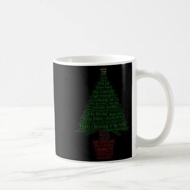 Mug Merry Christmas World Languages Word Tree  (Droite)