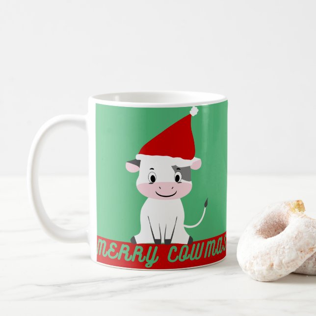 Mug Merry Cowmas (Avec donut)