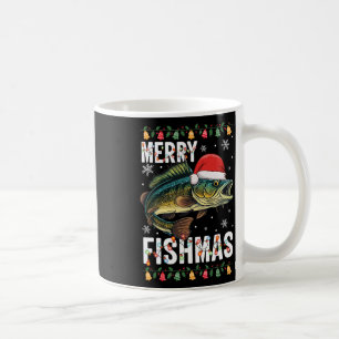 Mug Merry Fishmas Funny Pêcheur de poisson laide Ch