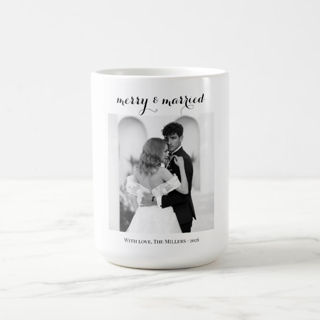 Mug Merry & Married - Noël personnalisé pour jeunes ma (Centre)