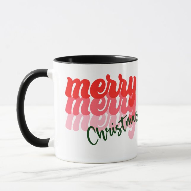Mug Merry Merry Merry Christmas Gift, Christmas Gift (Gauche)