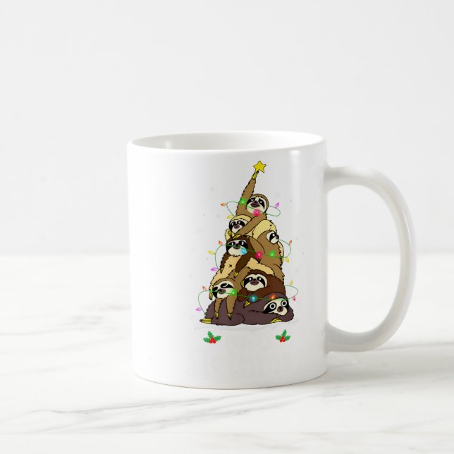 Mug Merry Slothmas Cute Xmas Sloth Santa Hat Christmas (Droite)